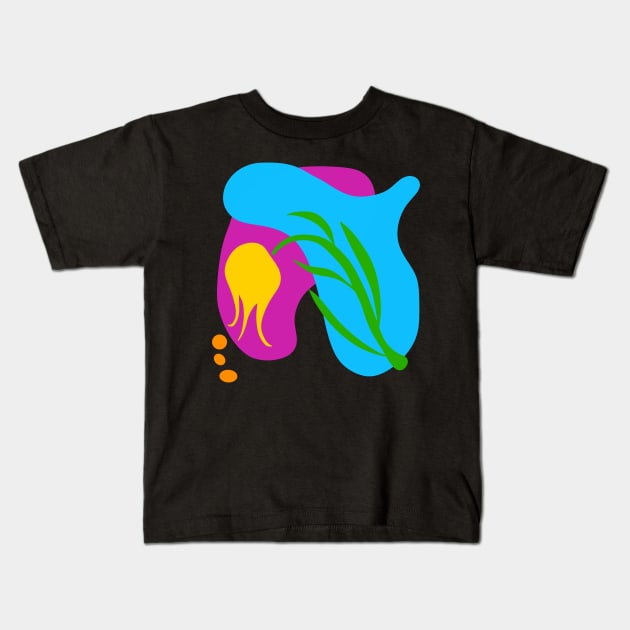 Abstract Flower Kids T-Shirt by Slightly Unhinged